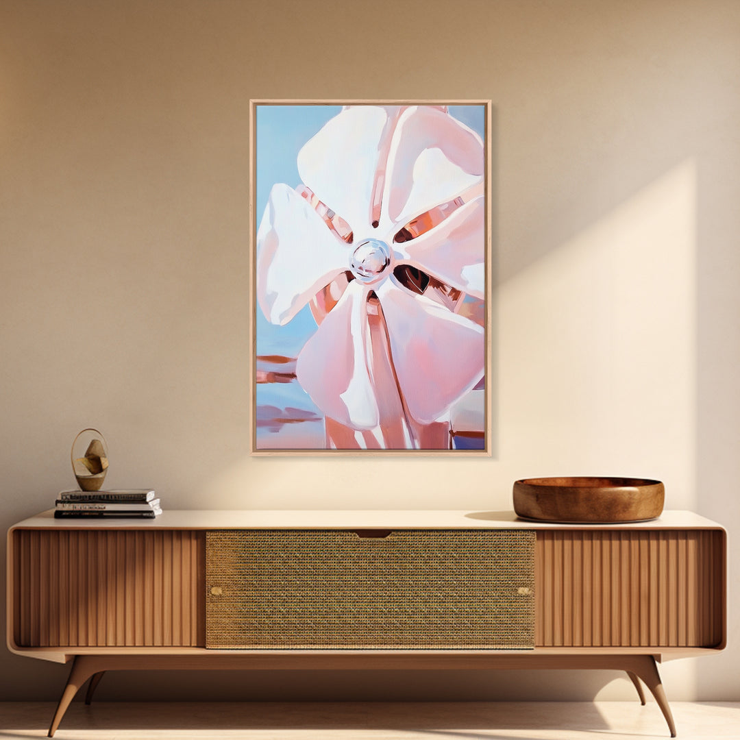 Boat Propeller, Maritime Art, Nautical Decor, Framed Canvas Print, Industrial Aesthetic, Modern Wall Art, Minimalist Home Decor