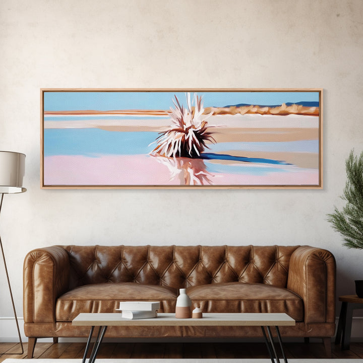 Desert Plant, southwestern wall art, arid landscape print, nature-inspired home decor, framed canvas print, boho aesthetic