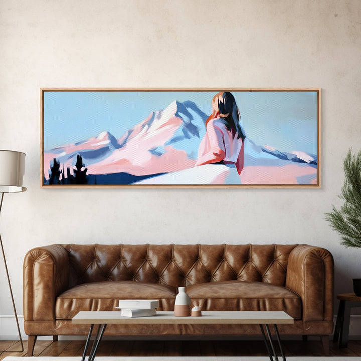 Serene Waters, Abstract Beach, Coastal Vibes, Soft Pastels, Canvas Print, Minimalist Art, Bedroom Wall Art, Contemporary Seascape