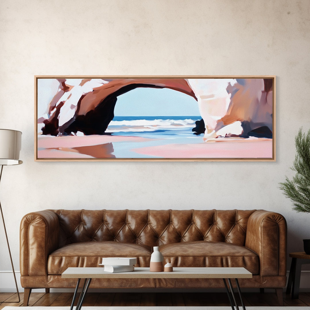 Ocean Arch, Coastal Landscape, Seaside Art, Canvas Print, Beach Wall Art, Living Room Decor, Nautical Wall Art, Modern Minimalist Art