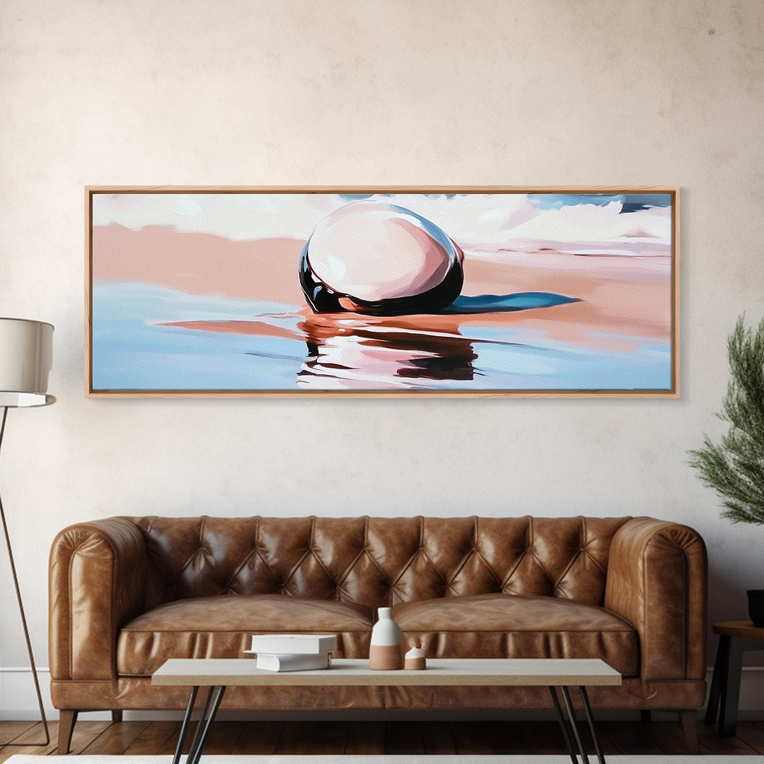 Ocean Reflection, Beach Art, Coastal Decor, Canvas Print, Minimalist Wall Art, Modern Seascape, Nautical Art, Bedroom Wall Art