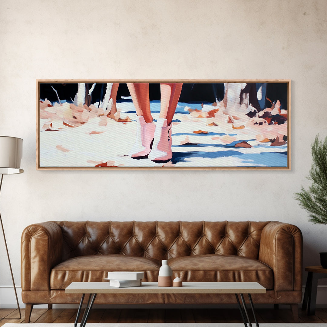 Autumn Steps, Fall Aesthetic, Cozy Vibes, Framed Canvas Print, Rustic Wall Art, Warm Tones, Bedroom Decor, Nature Inspired Artwork