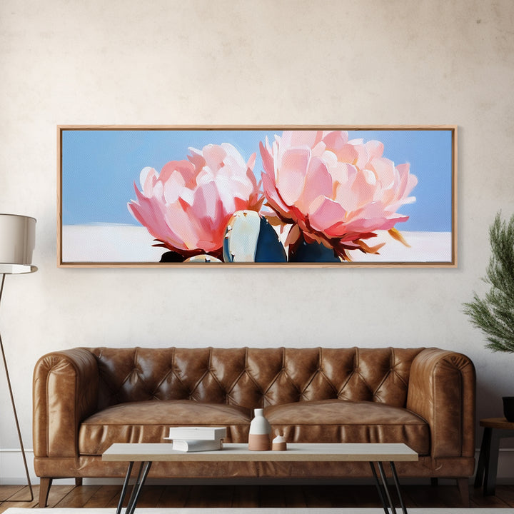 Cactus Blooms, Southwest Wall Art, Boho Home Decor, Canvas Print, Nature Inspired Art, Desert Flowers, Pink Floral Aesthetic