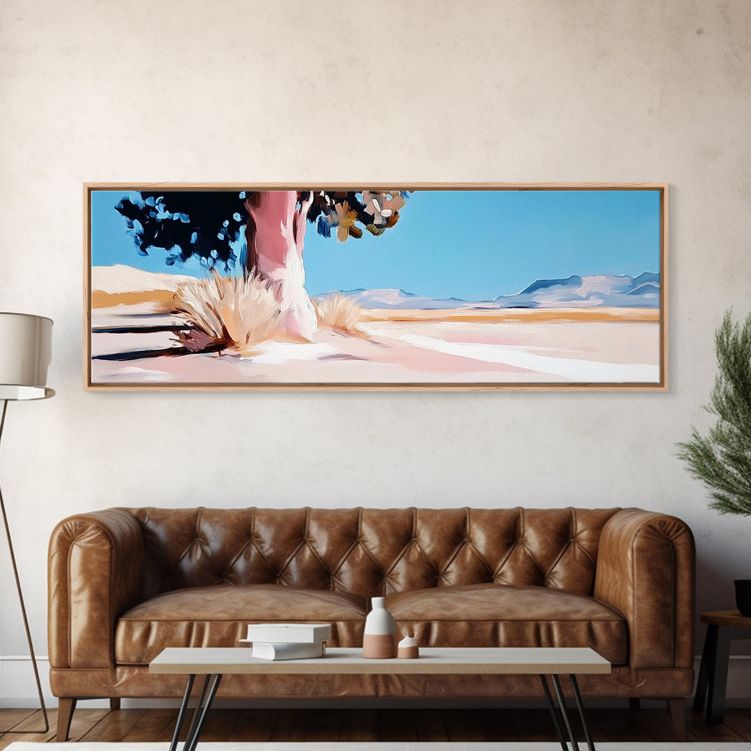 Desert Tree, Sunset Landscape, Southwest Art, Modern Wall Decor, Canvas Print, Minimalist Art, Living Room Wall Art, Rustic Decor