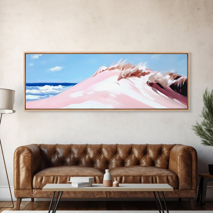 Coastal Dunes, Ocean Breeze, Beach Landscape, Pastel Art, Canvas Print, Nautical Wall Art, Bathroom Decor, Coastal Home Art