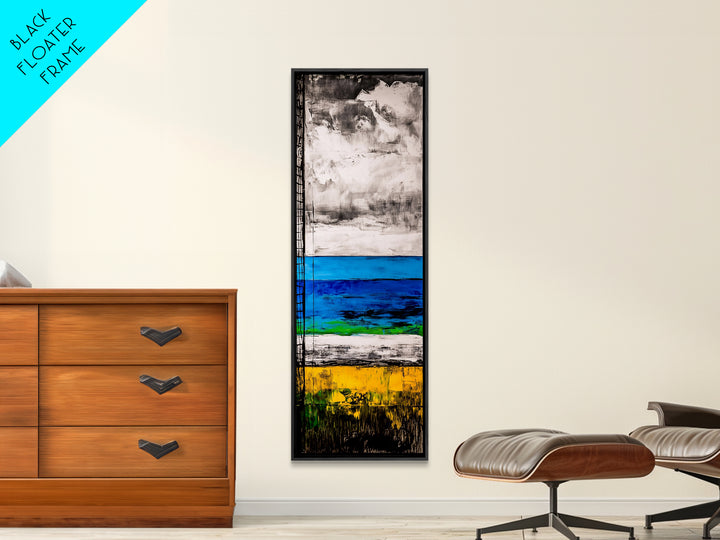 Abstract Beach, Ocean Wall Art, Modern Coastal, Seascape Painting, Minimalist Decor, Contemporary Art, Canvas Print, Living Room