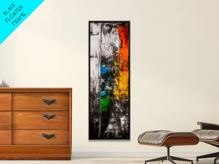 Color Block, Abstract Expressionist Art, Geometric Painting, Bold Textured Canvas, Vibrant Aesthetic, Statement Piece, Framed Canvas Print