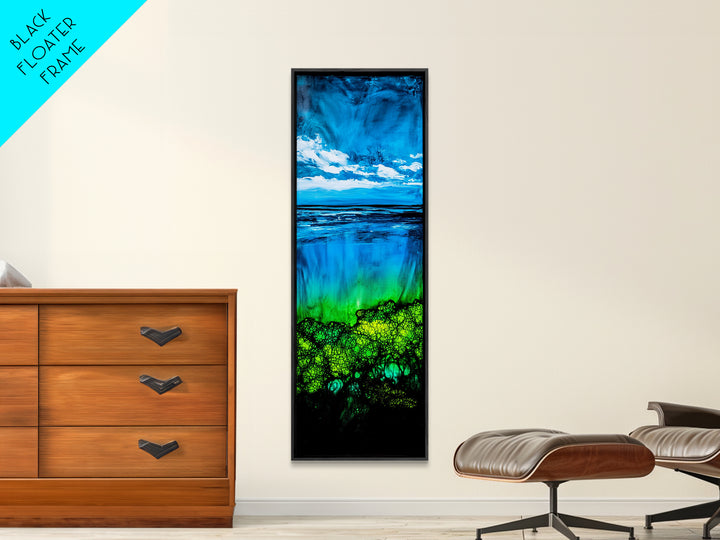 Ocean View, Tropical Water Scene, Coastal Home Art, Blue Green Landscape, Relaxing Beach Aesthetic, Tranquil Home, Canvas Print