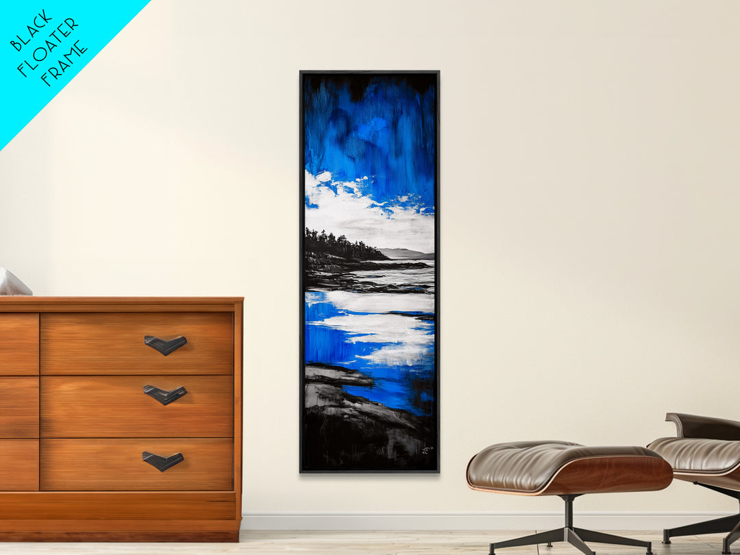 Coastal Serenity, Blue Ocean, Seascape, Canvas Print, Beach House Decor, Modern Wall Art, Minimalist Art, Living Room Wall Art