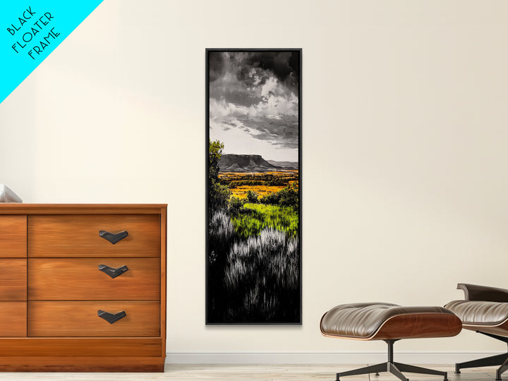 Autumn Fields, Dramatic Sky, Nature Landscape, Canvas Print, Scenic Wall Art, Rustic Home Decor, Warm Toned Painting, Living Room Art