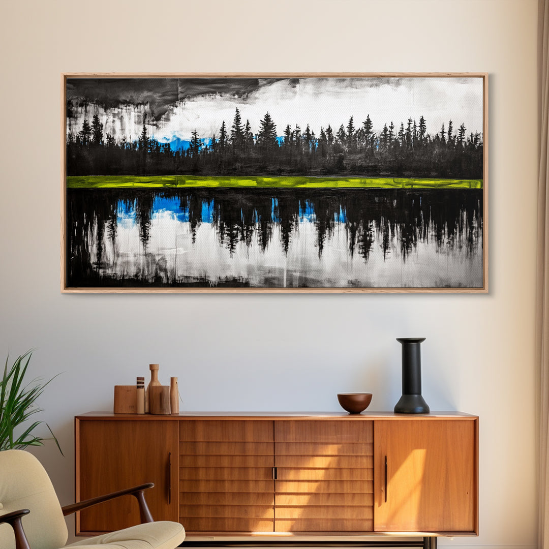 Lake Reflection, Forest Landscape, Tranquil Wall Art, Canvas Print, Nature Lover Gift, Bedroom Wall Art, Zen Home Decor