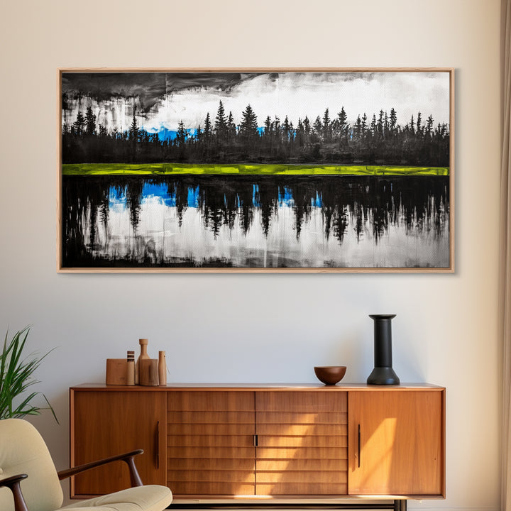 Lake Reflection, Forest Landscape, Tranquil Wall Art, Canvas Print, Nature Lover Gift, Bedroom Wall Art, Zen Home Decor