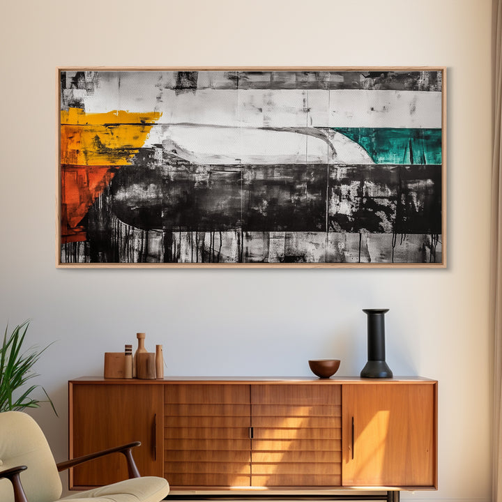 Abstract Art, Modern Minimalist, Black and White, Canvas Print, Bold Geometric, Office Wall Art, Contemporary Home Decor, Unique Design