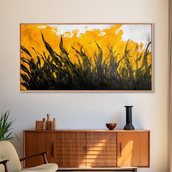 Abstract Grass, Autumn Tones, Nature Art, Canvas Print, Fall Decor, Farmhouse Art, Earthy Tones, Bedroom Wall Art, Rustic Home Decor