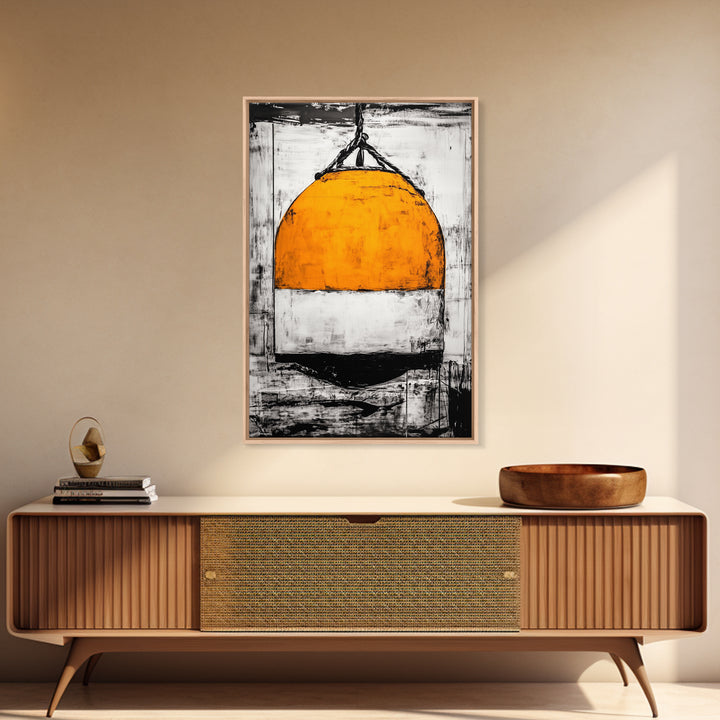 Nautical, Lobster Buoy, Coastal Wall Art, Canvas Print, Maritime Decor, Beach House Art, Ocean Aesthetic, Rustic Nautical Home