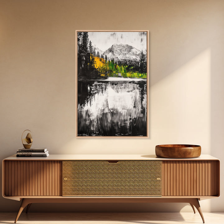 Black and White, Ocean Waves, Modern Coastal Art, Canvas Print, Minimalist Wall Art, Contemporary Painting, Bedroom Wall Decor