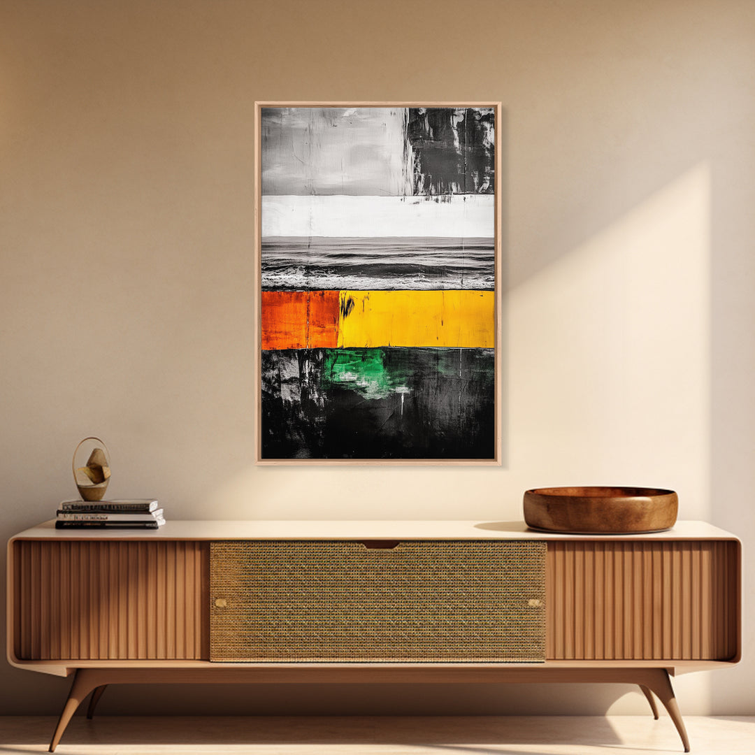 Ocean Horizon, Abstract Seascape, Coastal Wall Art, Modern Beach Decor, Living Room Art, Minimalist Ocean Painting, Canvas Print