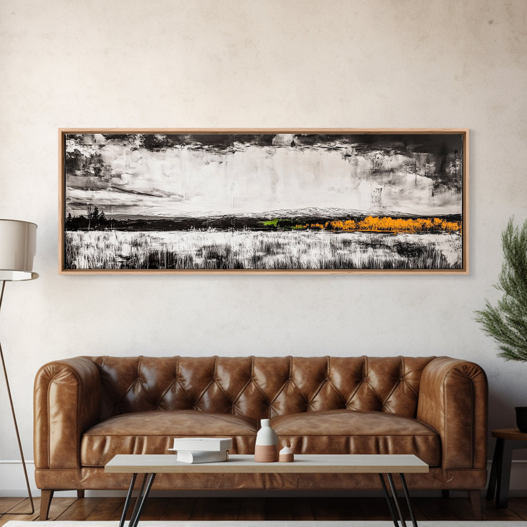 Mountain Fog, Black and White, Minimalist Wall Art, Canvas Print, Misty Hills, Dramatic Nature Scene, Office Wall Art, Tranquil Home Decor