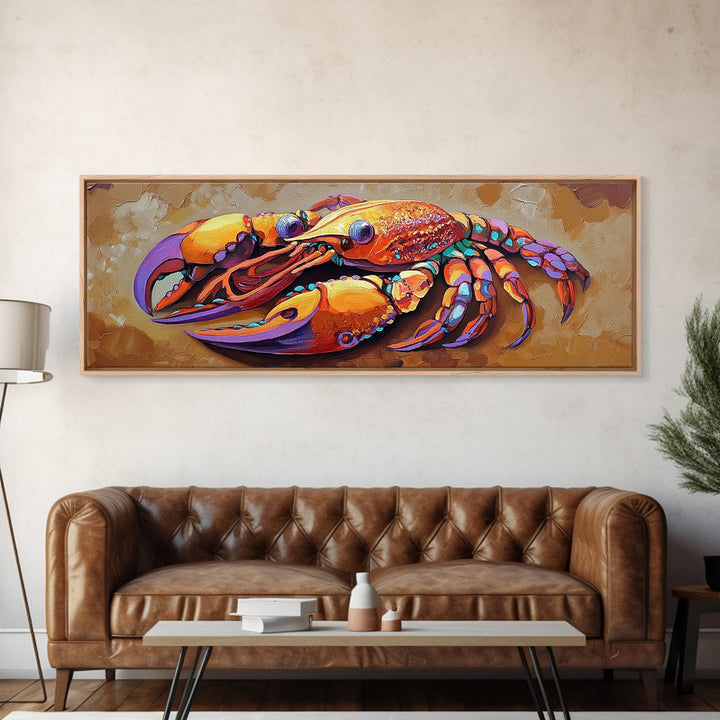 Crustacean Duo, Bright Lobsters, Sea Creatures, Coastal Kitchen, Canvas Print, Nautical Wall Decor, Boho Art, Vibrant Beach House Accent