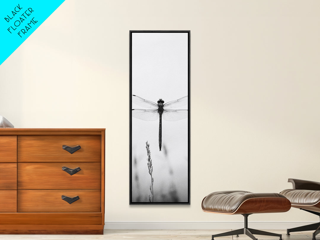 Dragonfly, Nature Wall Art, Insect Print, Minimalist Style, Canvas Print, Neutral Wall Decor, Bedroom Wall Art, Boho Botanical Insect
