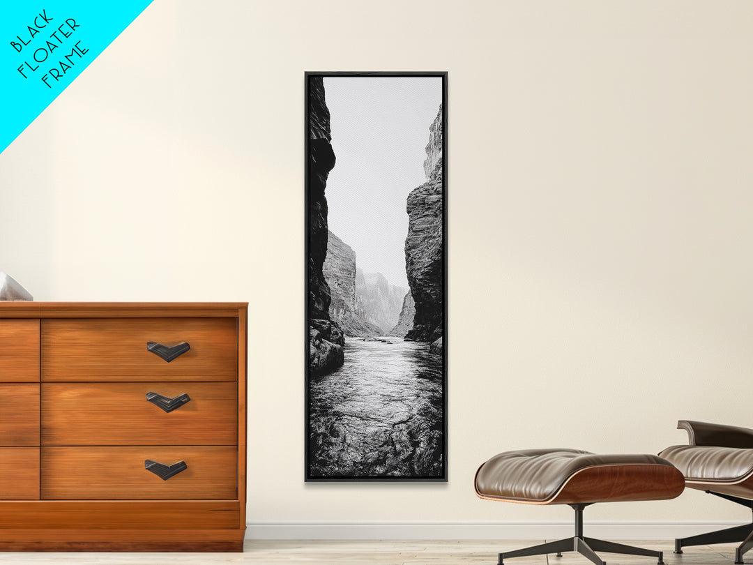 Canyon River, Rugged Passage, Rock Formations, Canvas Print, Nature Explorer Decor, Living Room or Cabin Rustic Wall Art, Bathroom Art