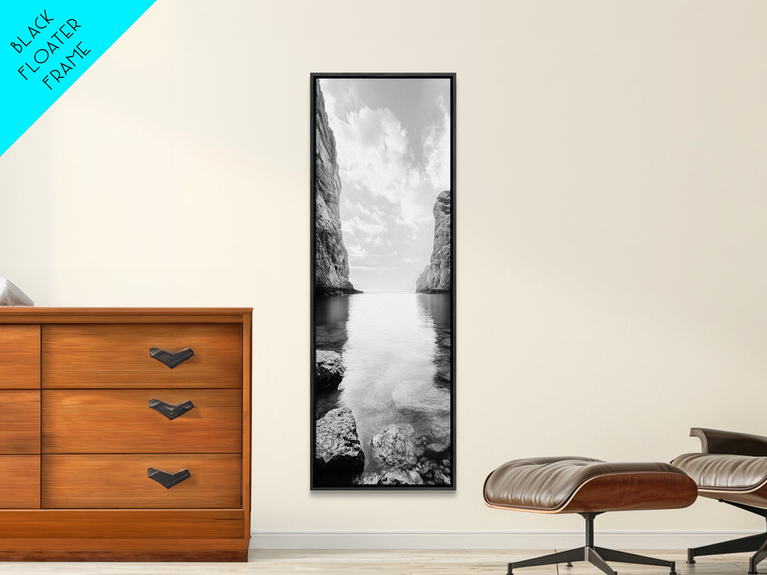 Peaceful Bay, Still Water, Coastal Reflections, Canvas Print, Zen Nature Wall Art, Tranquil Bathroom or Meditation Room Decor