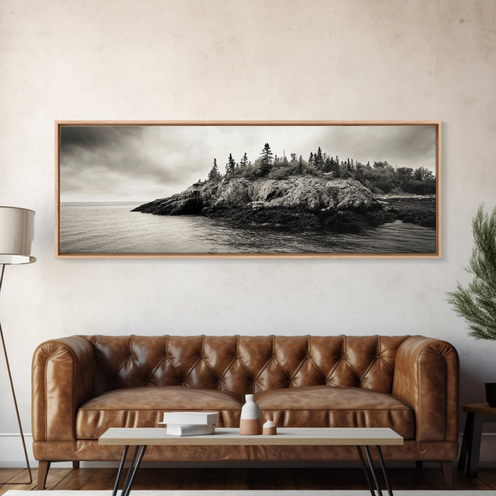 Pine Bluff, Rugged Coast, Northern Landscape, Canvas Print, Wilderness Wall Art, Rustic Decor, Lakehouse Art, Cabin Bedroom Style