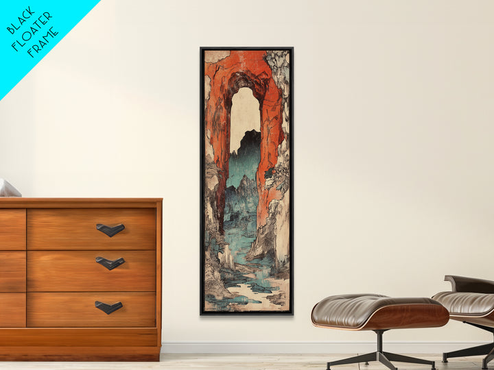 Red Rock Canyon Arch River Wall Art, Mountain Landscape Canvas Print, Southwestern Decor, Rustic Nature Wall Decor, Entryway Art