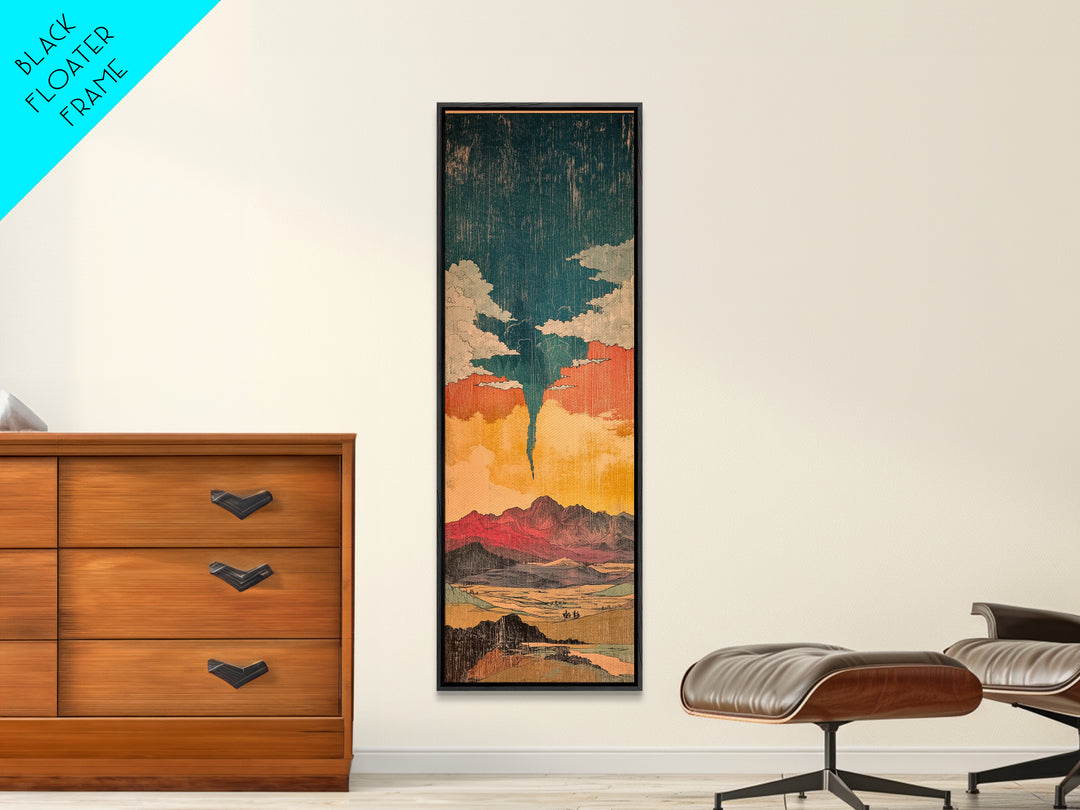 Surreal Desert Tornado Wall Art, Southwestern Landscape Canvas, Stormy Sky Print, Modern Rustic Decor For Living Room Home Decor