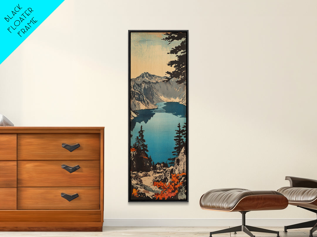 Turquoise Alpine Lake And Pine Mountains Canvas Print, Landscape Wall Art, Rustic Cabin Decor, Large Nature Gift For Him