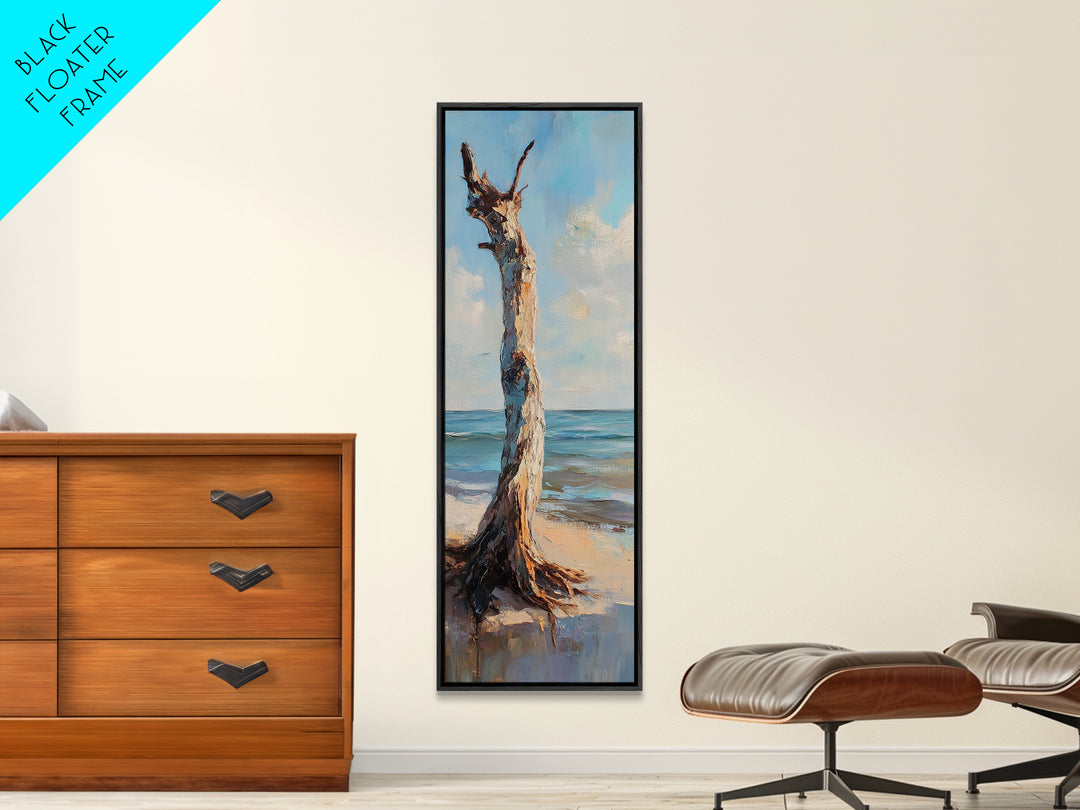 Weathered Driftwood By Ocean Wall Art, Beach House Decor, Coastal Landscape Print, Seascape Art, Nautical Ocean Gift For Her