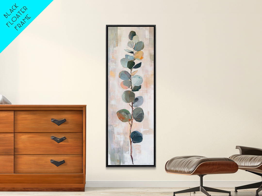 Minimal Eucalyptus Branch Botanical Wall Art, Sage Green Wall Decor, Neutral Botanical Art Print, Modern Farmhouse Home Decor