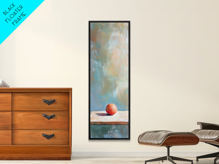 Single Red Apple On Weathered Table Canvas Print, Minimalist Wall Art, Modern Kitchen Decor, Still Life Art Print, Housewarming Gift