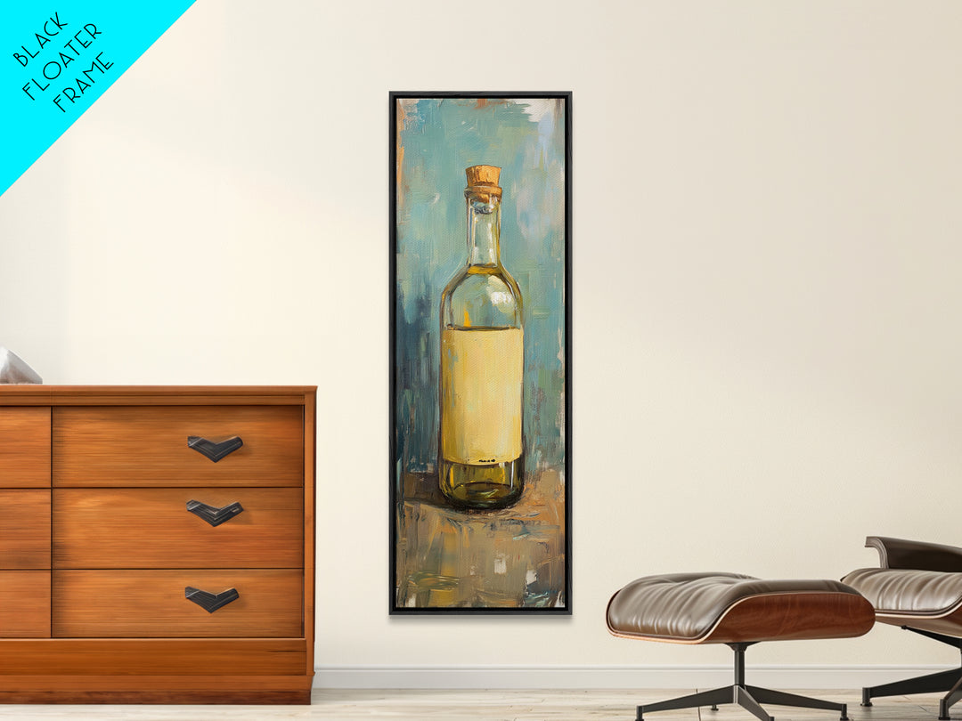 Golden Olive Oil Bottle Canvas Print, Mediterranean Kitchen Wall Art, Still Life Painting, Rustic Kitchen Decor, Foodie Gift