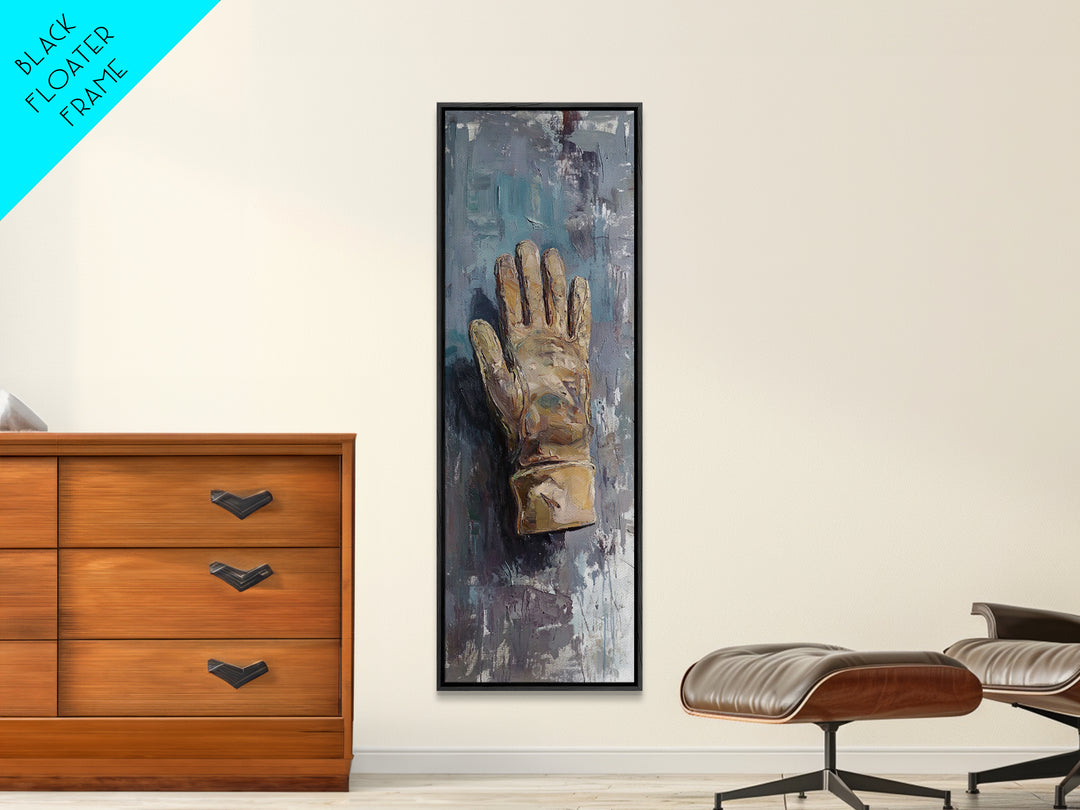 Weathered Work Glove Still Life Canvas Print, Industrial Wall Art, Rustic Garage Decor, Masculine Office Decor, Gift For Him