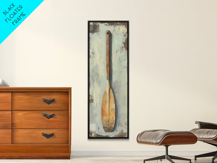 Weathered Wooden Paddle Canvas Print, Nautical Wall Art, Coastal Lake House Decor, Rustic Cabin Decor, Gift For Him, Boat House Decor