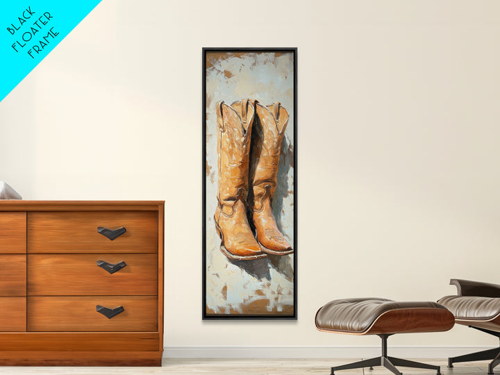 Weathered Cowboy Boots Canvas Print, Western Wall Art, Rustic Ranch Decor, Country Home Decor, Cowgirl Farmhouse Artwork, Gift For Him