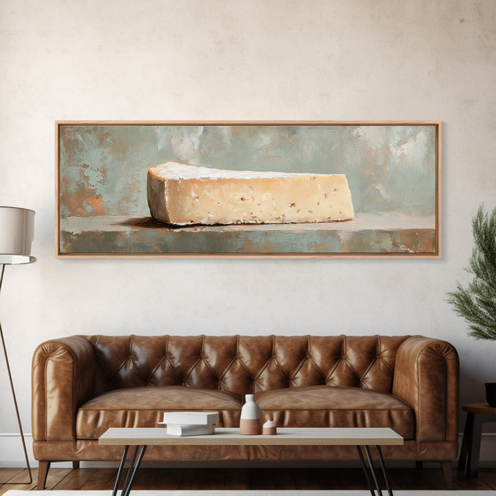Rustic Parmesan Cheese Still Life Canvas Print, Kitchen Wall Art, Farmhouse Dining Room Home Decor, Foodie Gift For Chef