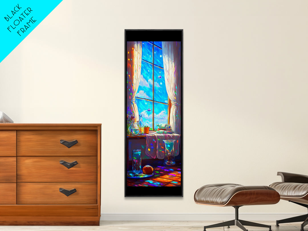Sunny Window Breakfast Nook Wall Art, Blue Sky Interior Print, Cozy Kitchen Decor, Guest Room Wall Decor, Home Decor Gift For Her