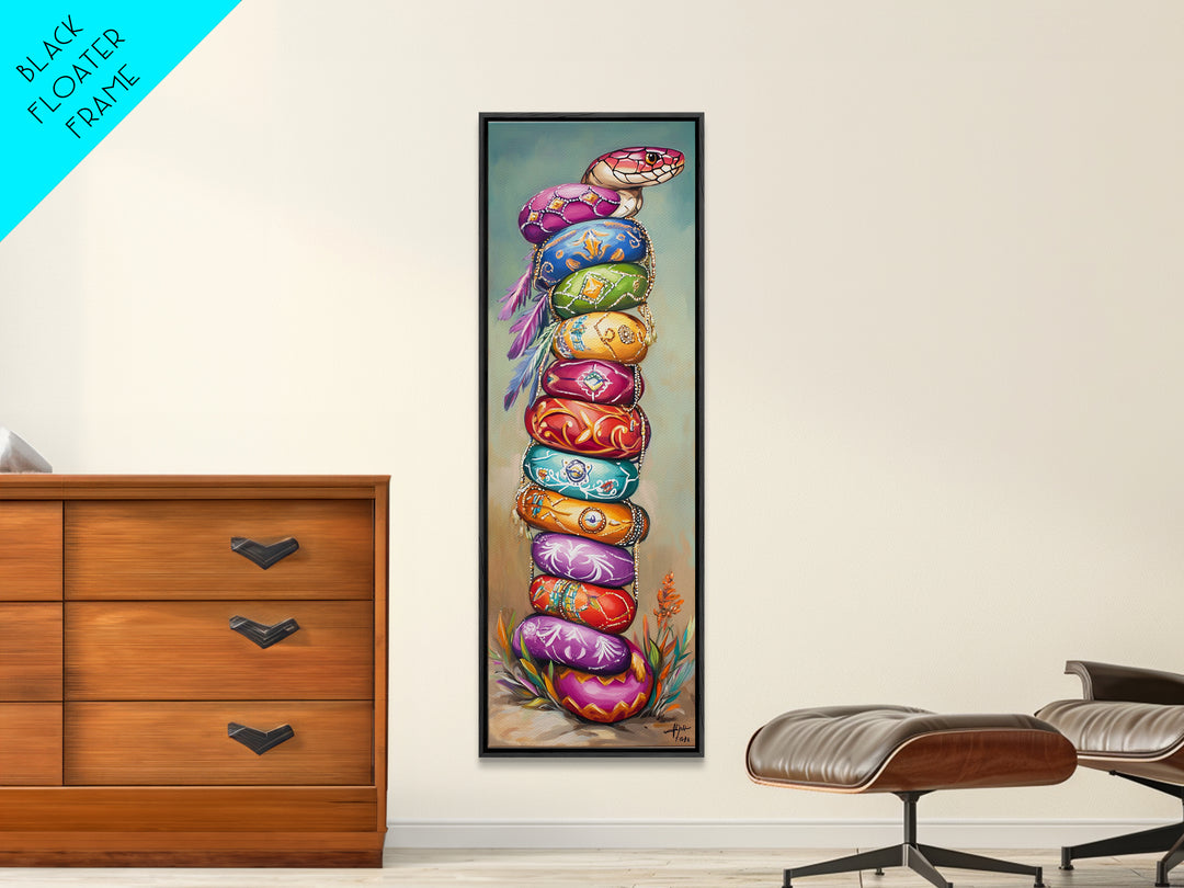 Stacked Jewel Tone Cowgirl Hats Framed Canvas Print, Western Wall Art, Southwestern Decor, Boho Home Decor, Gift For Her