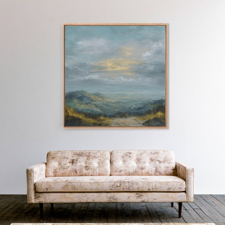 Soft Romantic Landscape Canvas Print, Above Bed Art, Living Room Wall Art, Bedroom Decor, Fine Art, Serenity, Luxury Decor, ABA-1x1-17