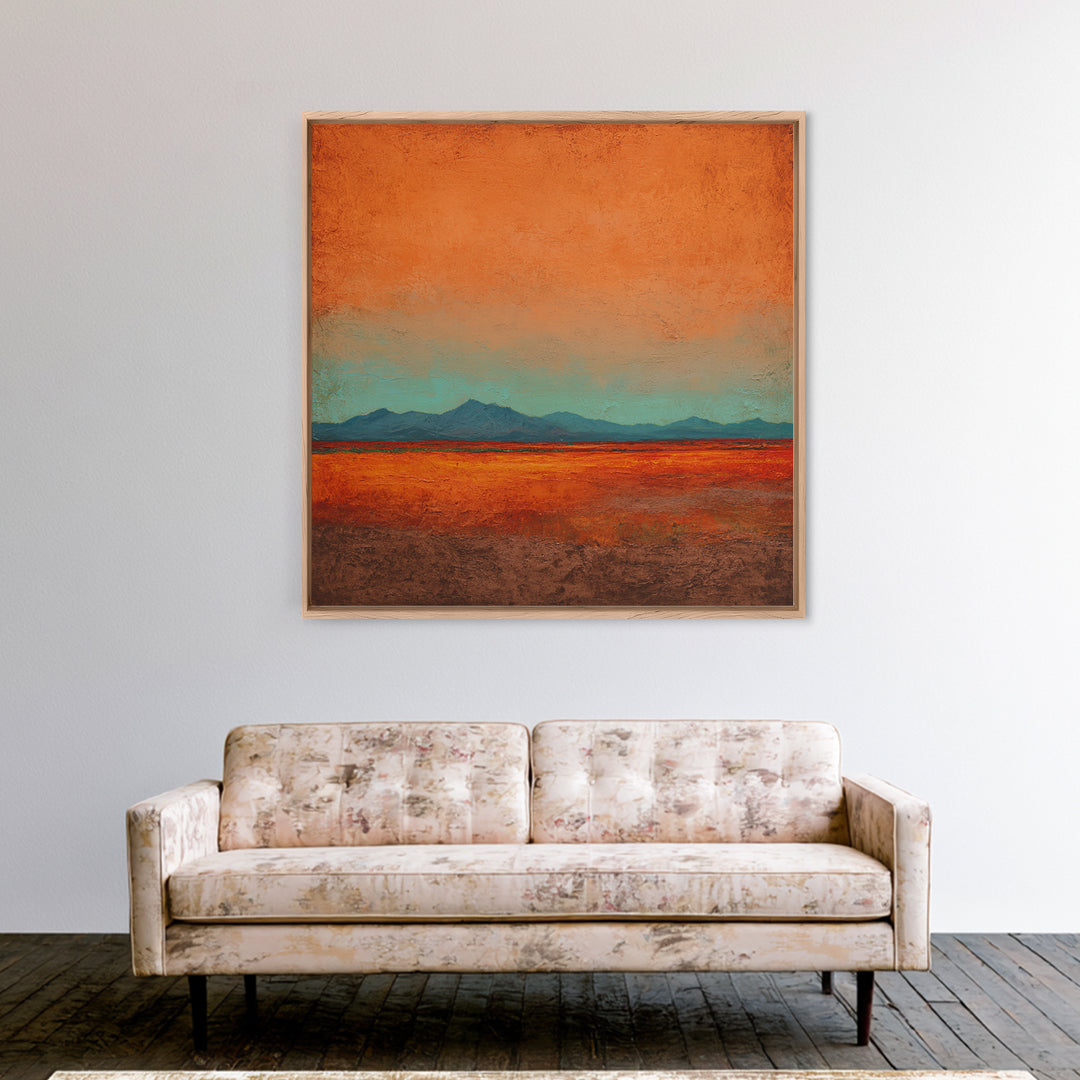 Dreamy Desert Sunset Canvas Print, Above Bed Art, Whimsical Decor, Bedroom Decor, Fine Art, Serenity, Bedroom Wall Decor, ABA-1x1-31