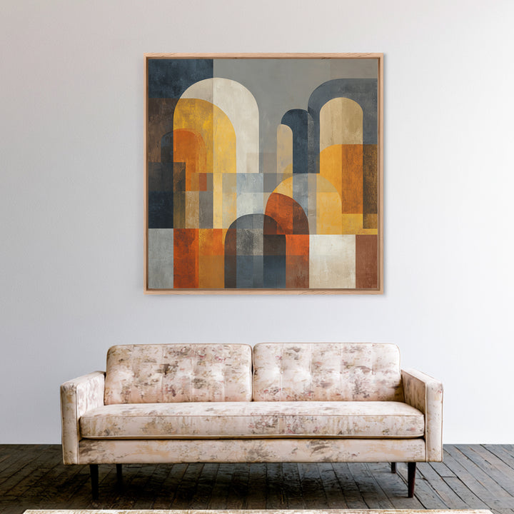 Neutral Abstract Arches Canvas Print, Above Bed Art, Wall Decor, Bedroom Decor, Abstract Art, Serenity, Apartment Decor, ABA-1x1-4