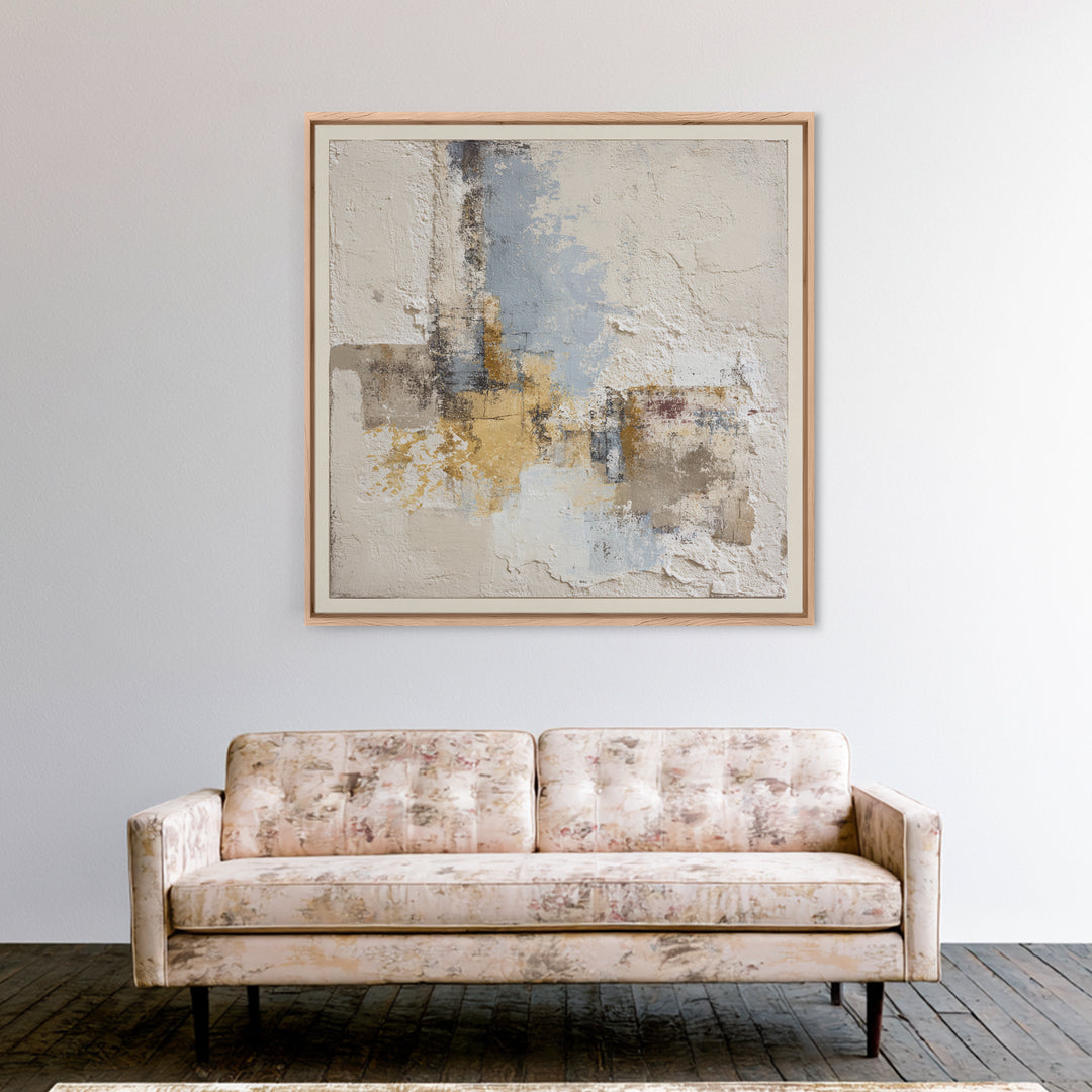 Minimal Two Figure Line Drawing Framed Canvas Print, Above Bed Art, Large Wall Art, Bedroom Decor, Fine Art, Serenity, ABA-1x1-8