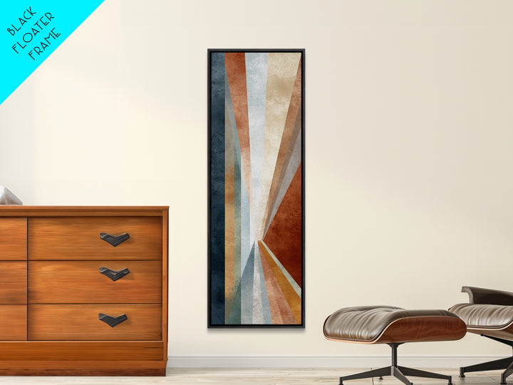 Abstract Sunrise Geometry Canvas Print, Above Bed Art, Textured Painting, Bedroom Decor, Abstract Art, Serenity, Original Art, ABA-1x3-32
