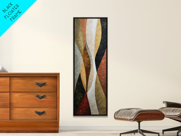 Abstract Sunrise Geometry Canvas Print, Above Bed Art, Large Wall Art, Bedroom Decor, Fine Art, Serenity, Japanese Wall Art, ABA-1x3-56