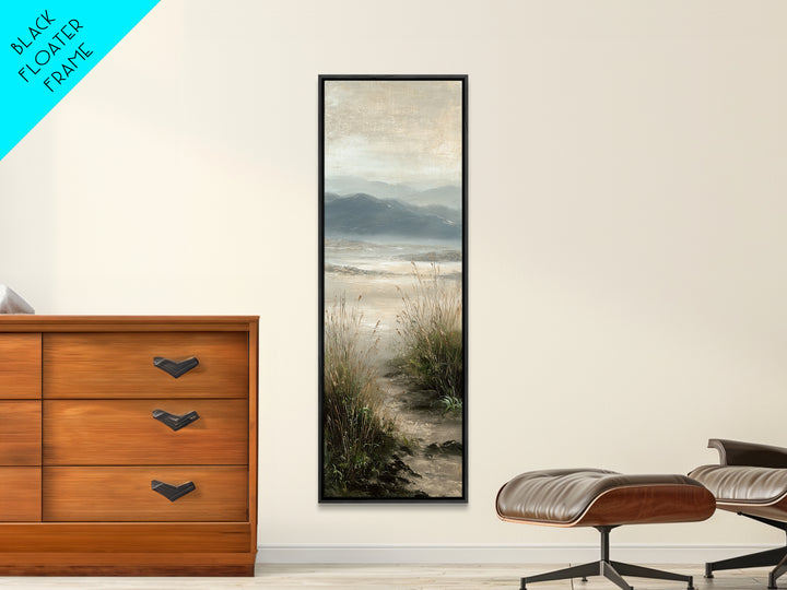 Panoramic Misty Mountain Landscape Canvas Print, Above Bed Art, Digital Prints, Bedroom Decor, Serenity, Printable Art, ABA-1x3-85