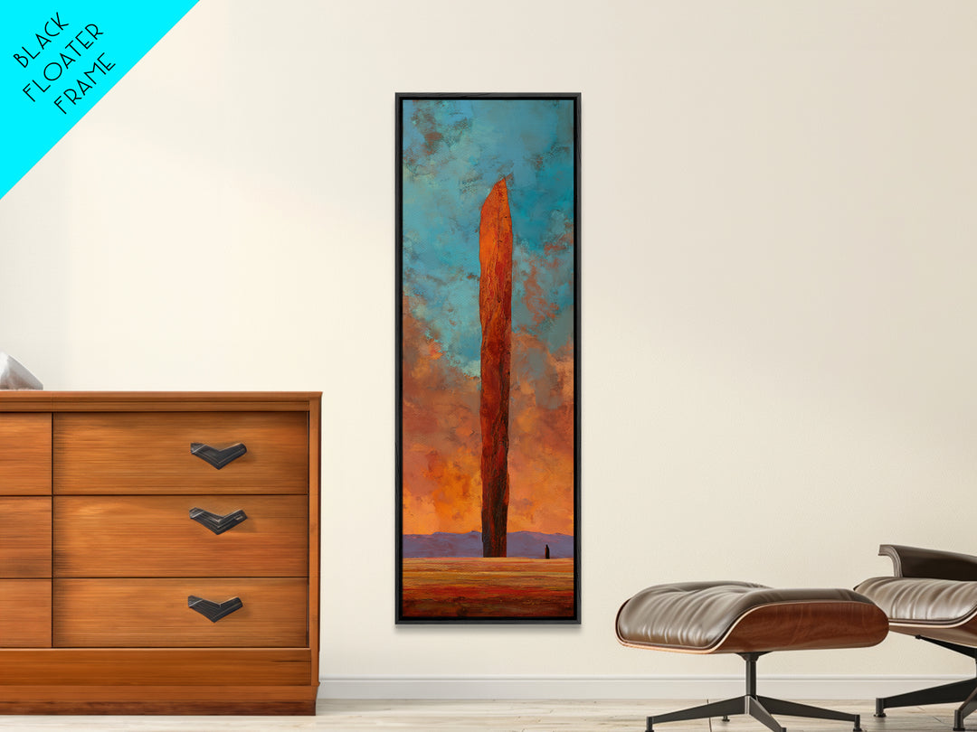 Dreamy Desert Sunset Framed Canvas Print, Above Bed Art, Living Room Wall Art, Bedroom Decor, Fine Art, Serenity, Luxury Decor, ABA-1x3-91