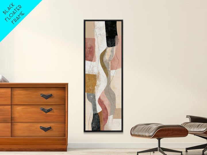 Warm Taupe Abstract Waves Canvas Print, Above Bed Art, Bedroom Wall Art, Bedroom Decor, Abstract Art, Serenity, ABA-1x3-99