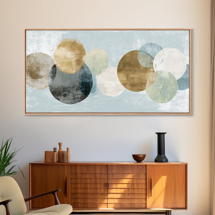Japandi Ink Shapes Framed Canvas Print, Above Bed Art, Wall Decor, Bedroom Decor, Abstract Art, Serenity, Apartment Decor, ABA-2x1-86